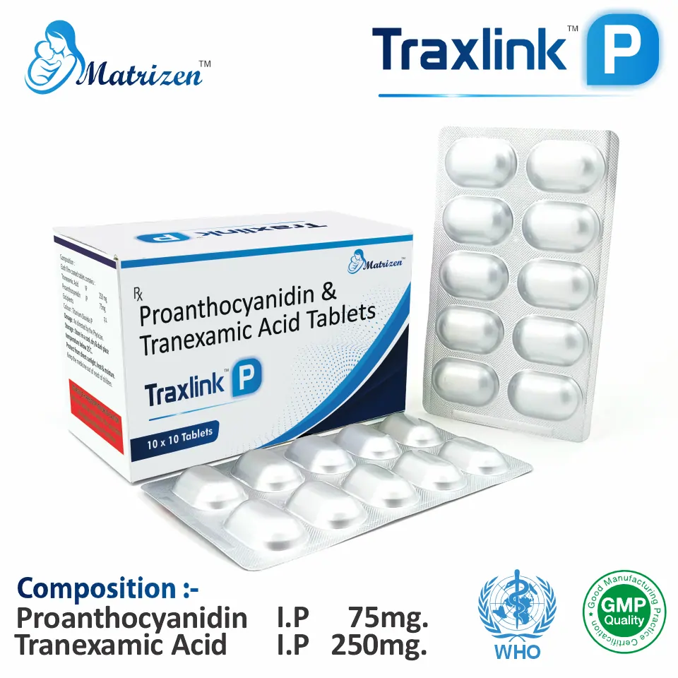 Proanthocyanidin 75 mg + Tranexamic Acid 250 mg Tablet PCD Pharma Franchise